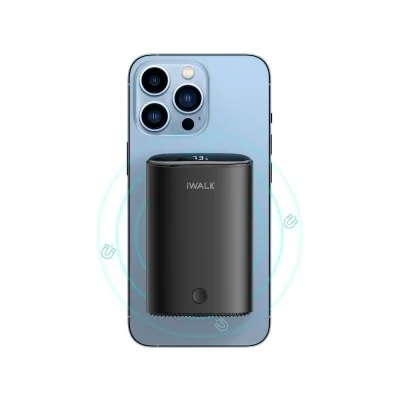 Iwalk Mag-X Magnetic Wireless 10000 Mah Power Bank With Apple Watch Charging Port - Black